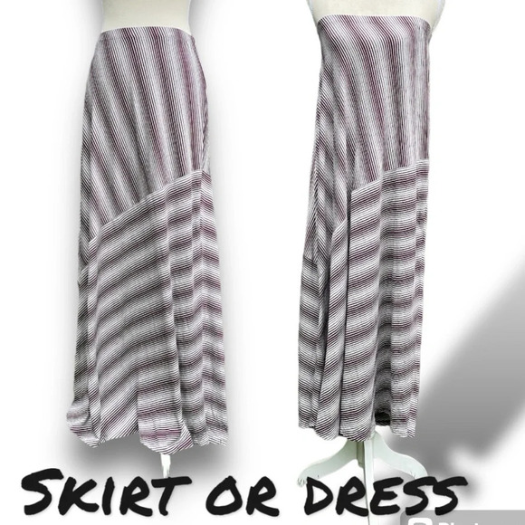 Maxi Skirt Striped Long Pull On Size Large by Matty M - Picture 1 of 8
